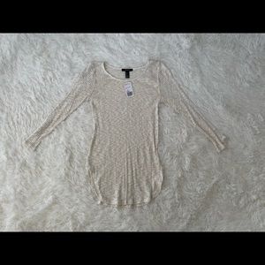 Cream white long sleeve light weight sweater